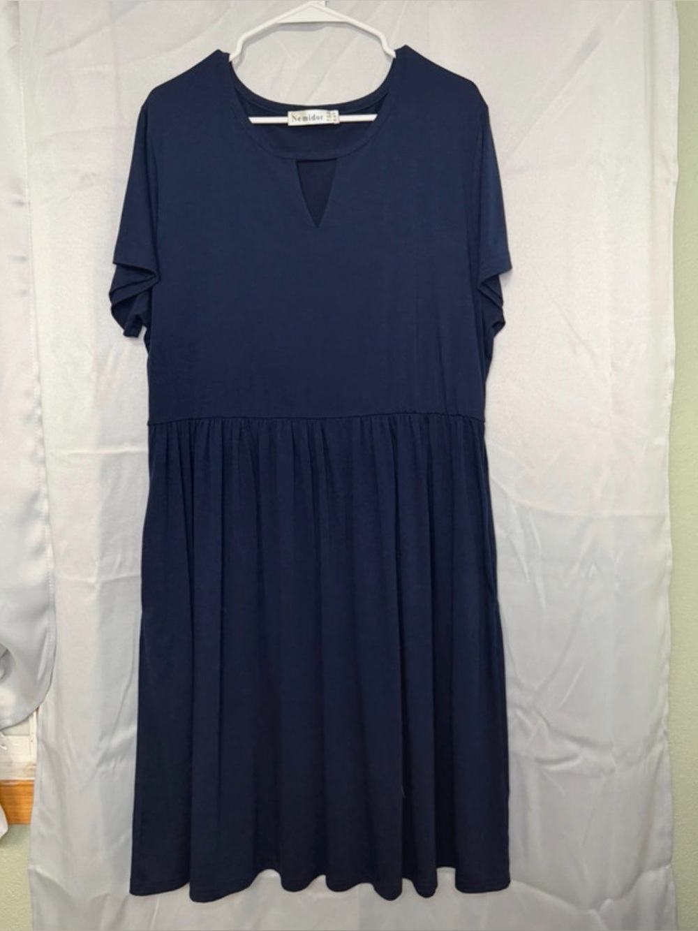 Nemidor - Navy Blue swing pMidi Dress